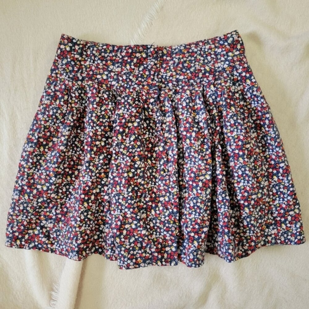 5th Culture | Vintage Floral Linen Blend Mini Skirt